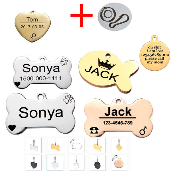 Adorable Engraved Pet Tag