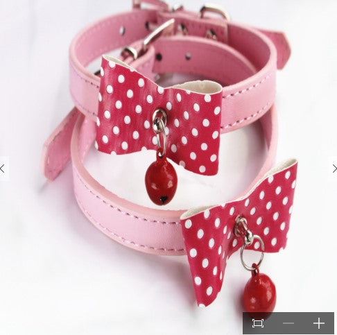 Knit Bowknot Leather Collars