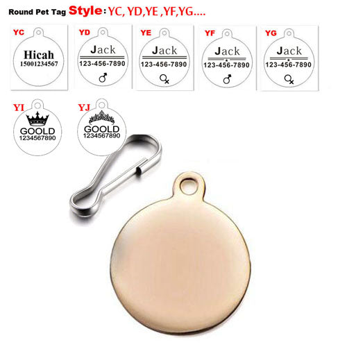 Adorable Engraved Pet Tag